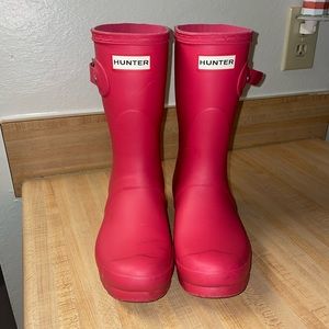 Pink Hunter boots